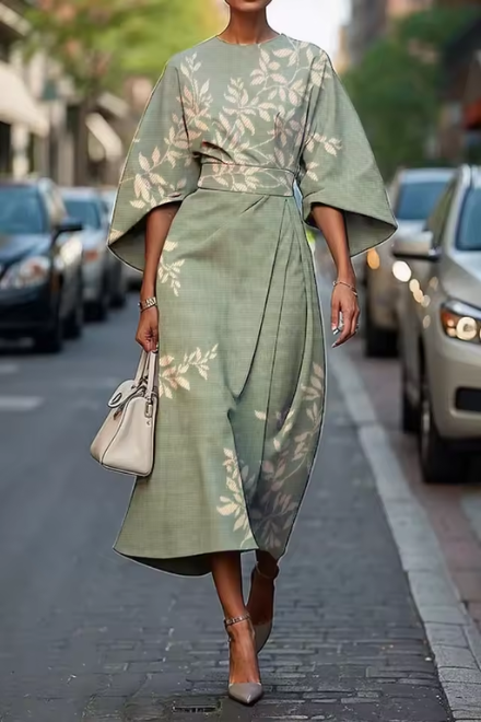Moxlan | Elegant Floral Chic Dress