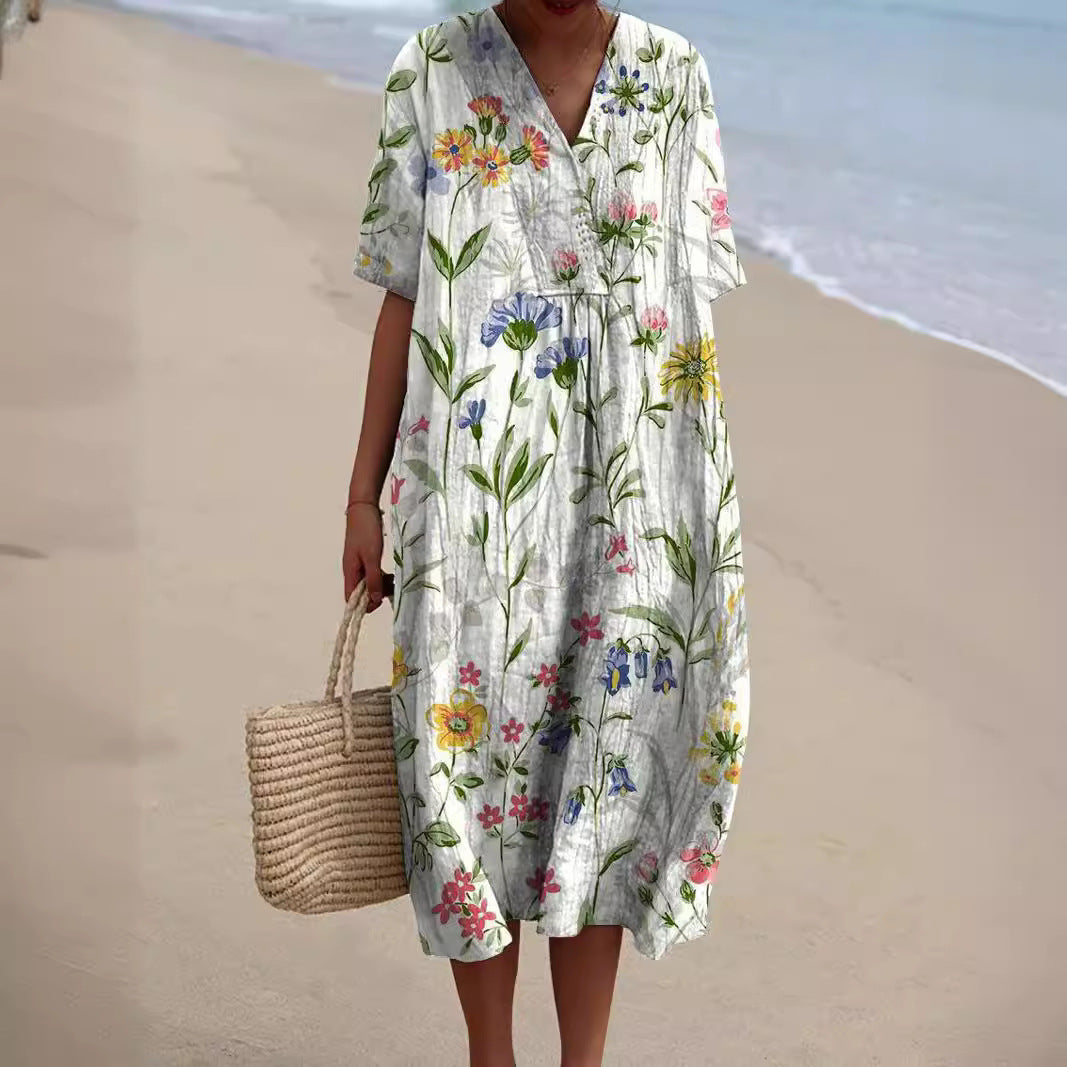 Hattie - Bright Floral Print Dress
