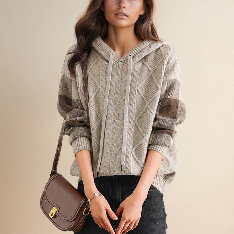 Leonie | Jacquard Knit Hoodie