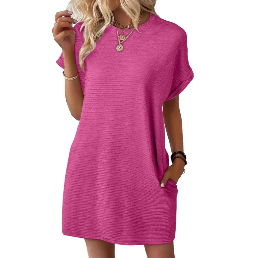Marina | Casual minimalist round-neck dress