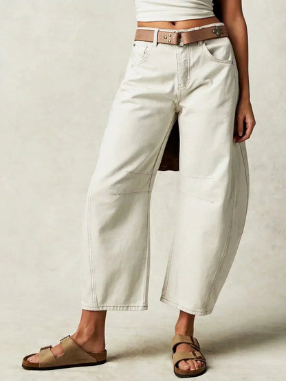 Lianne | Leopard Print Barrel Jeans