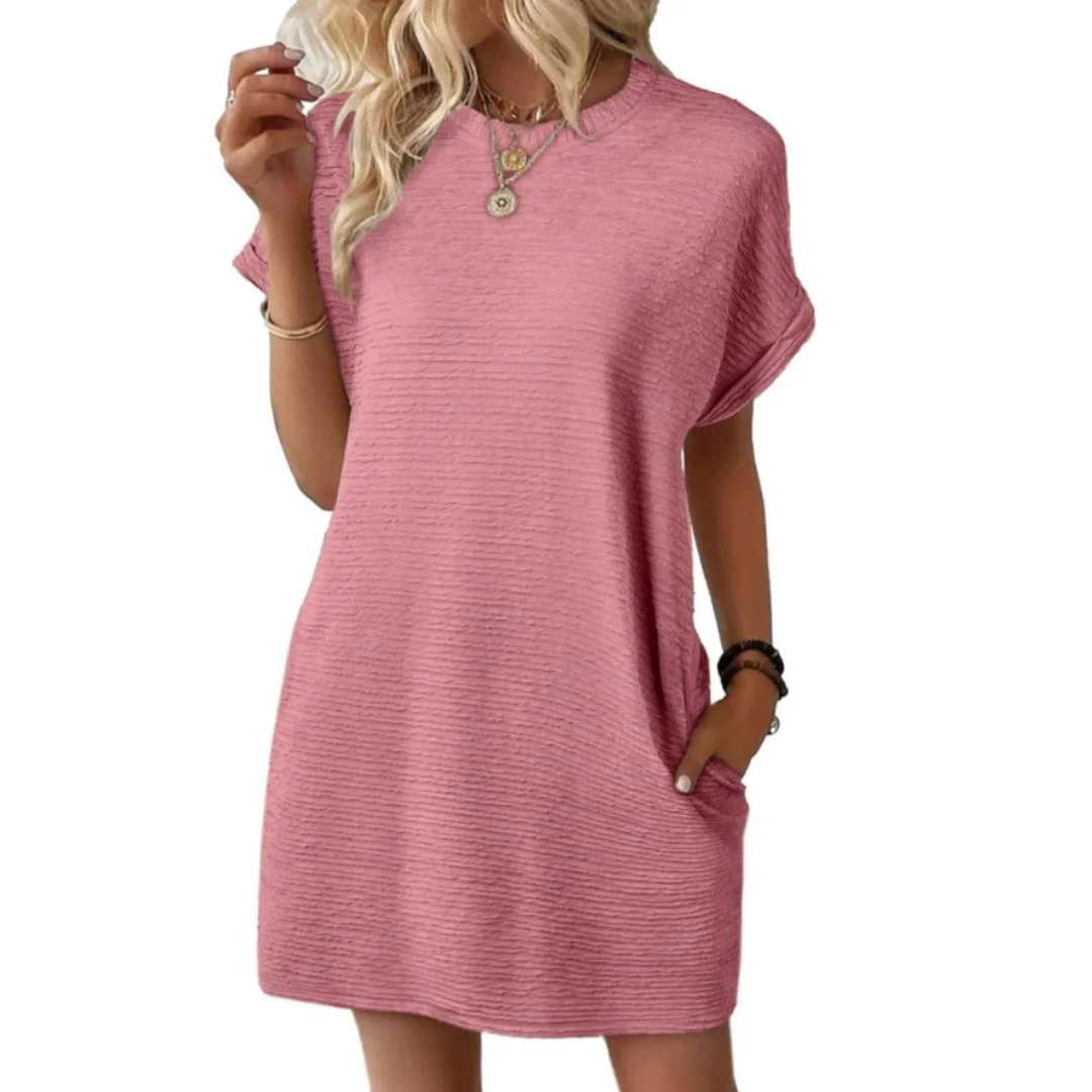 Marina | Casual minimalist round-neck dress