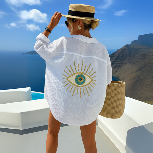 Leona | Casual boho blouse in Ibiza style