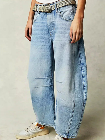 Lianne | Leopard Print Barrel Jeans