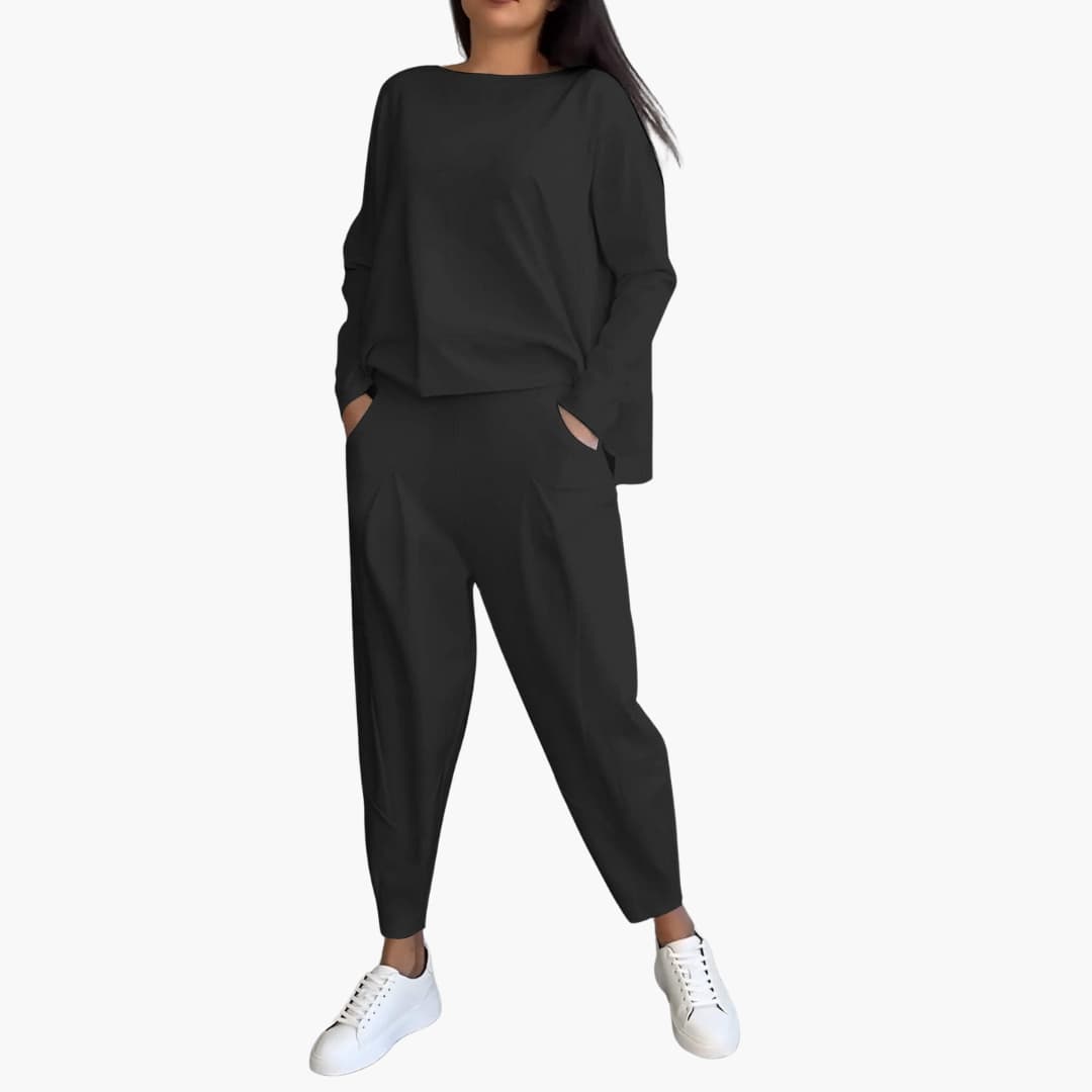 Thea | Two-Piece Round Neck Ensemble
