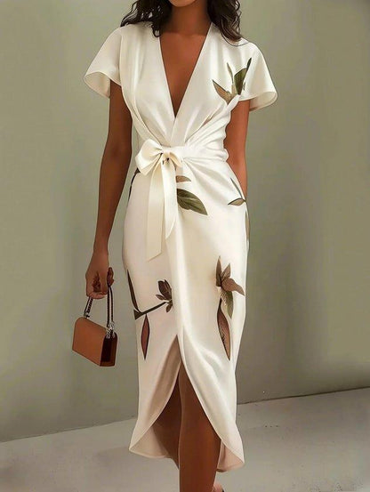Lorraine | Elegant Wrap Midi Dress