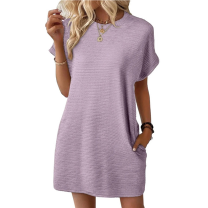 Marina | Casual minimalist round-neck dress