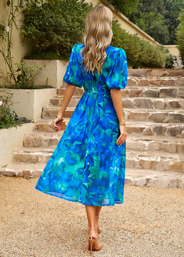 Estella | Chic Floral Midi Dress