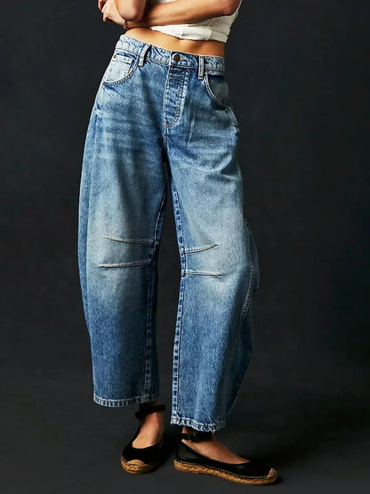 Lianne | Leopard Print Barrel Jeans
