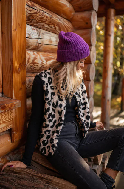 Leana Animal Print Sleeveless Vest