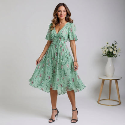Talia | Elegant colourful dress