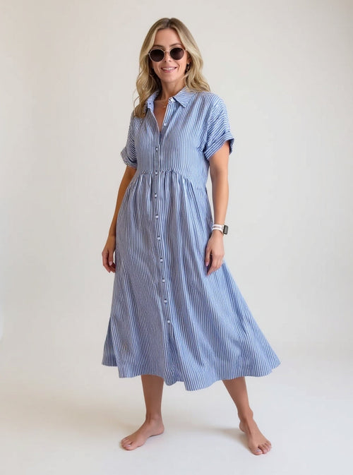 CASSIE | Fashionable Striped Dress
