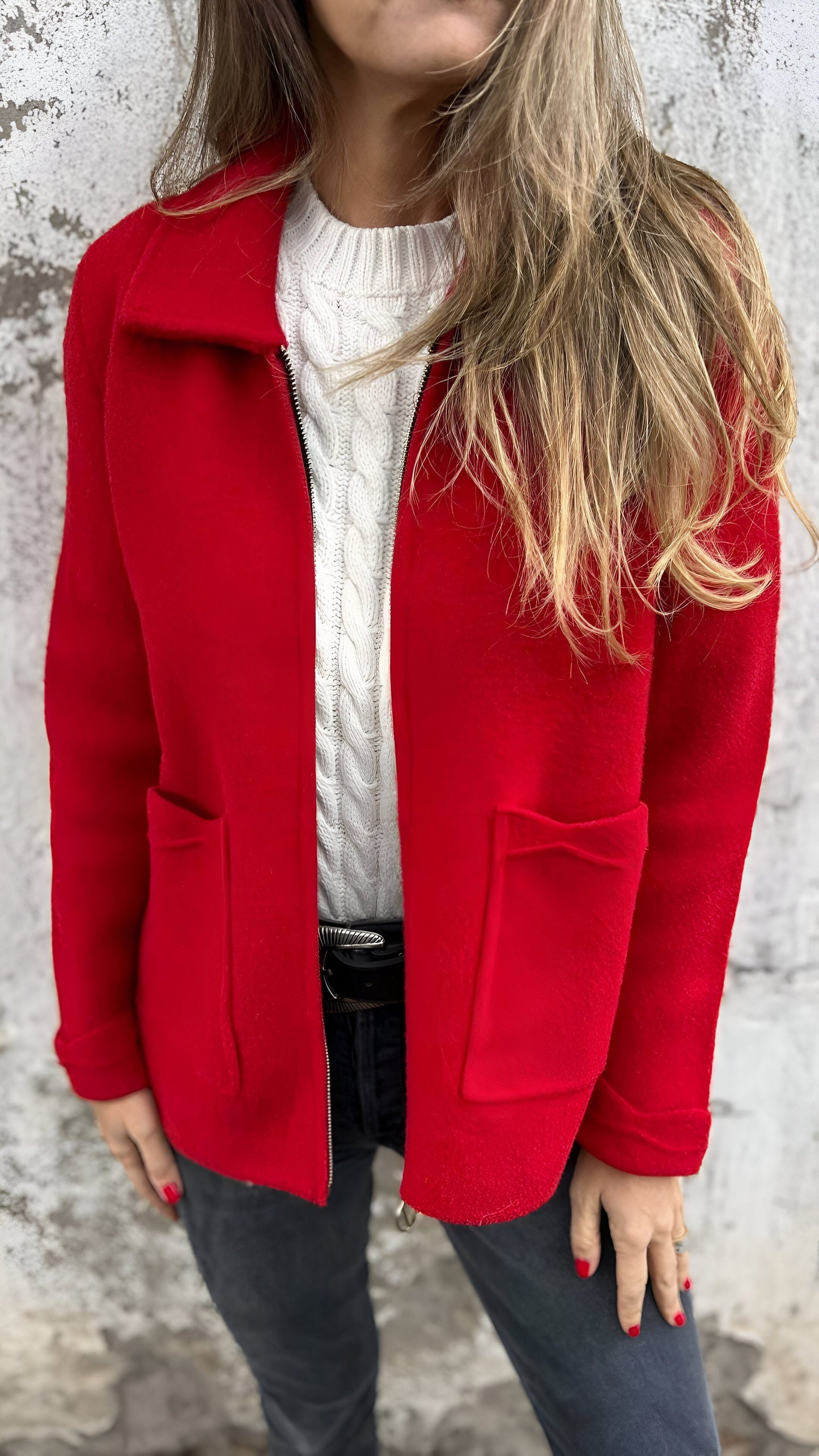 Fulvia | Stylish Zip-Up Lapel Jacket