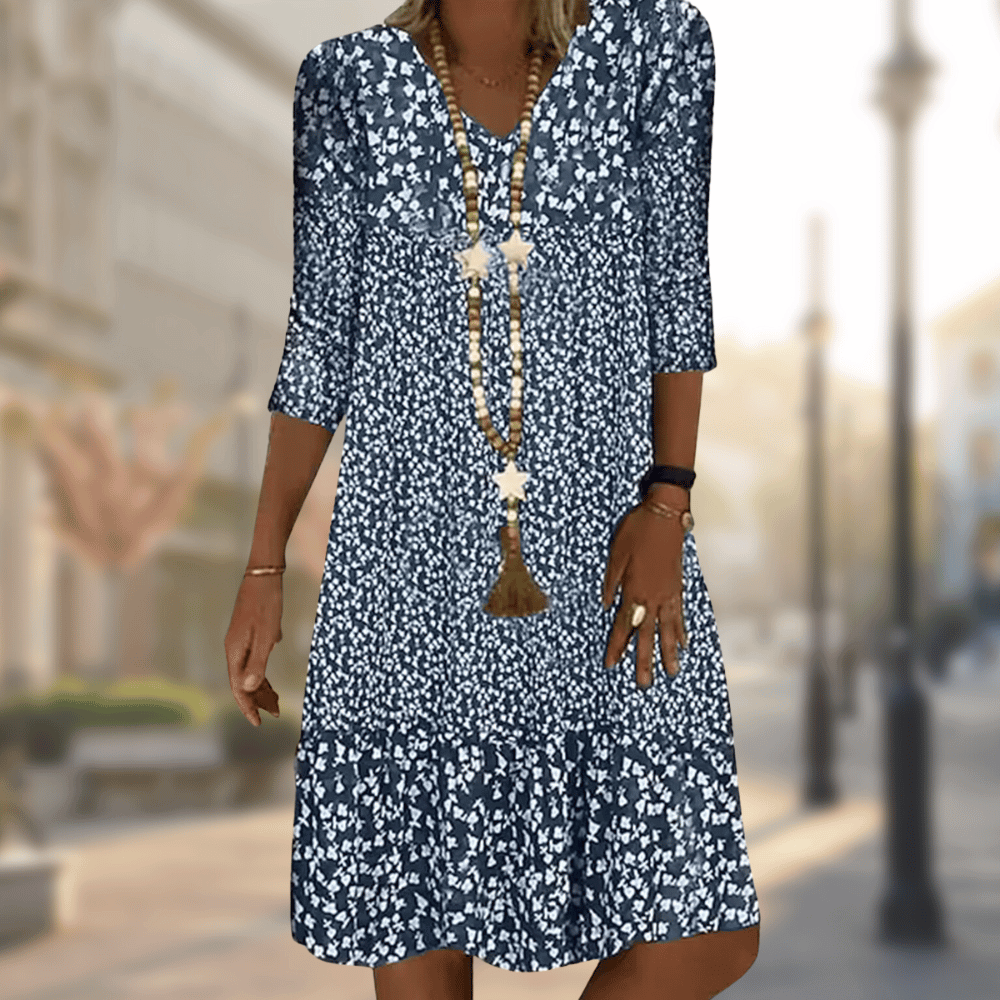 Naila | Elegant Printed Dress with Stylish Flair