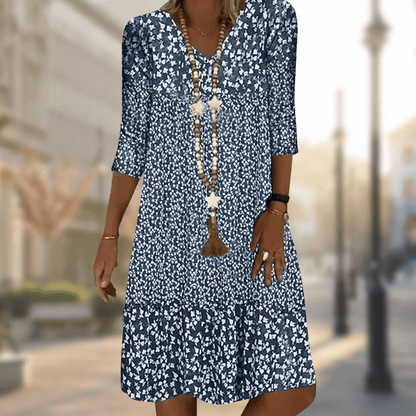 Naila | Elegant Printed Dress with Stylish Flair