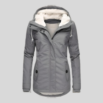 Alienor | Lined Waterproof Hooded Long Jacket