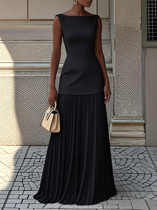 Celeste | Pleated maxi dress