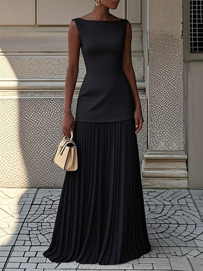 Celeste | Pleated maxi dress