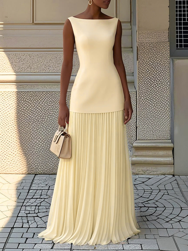 Celeste | Pleated maxi dress