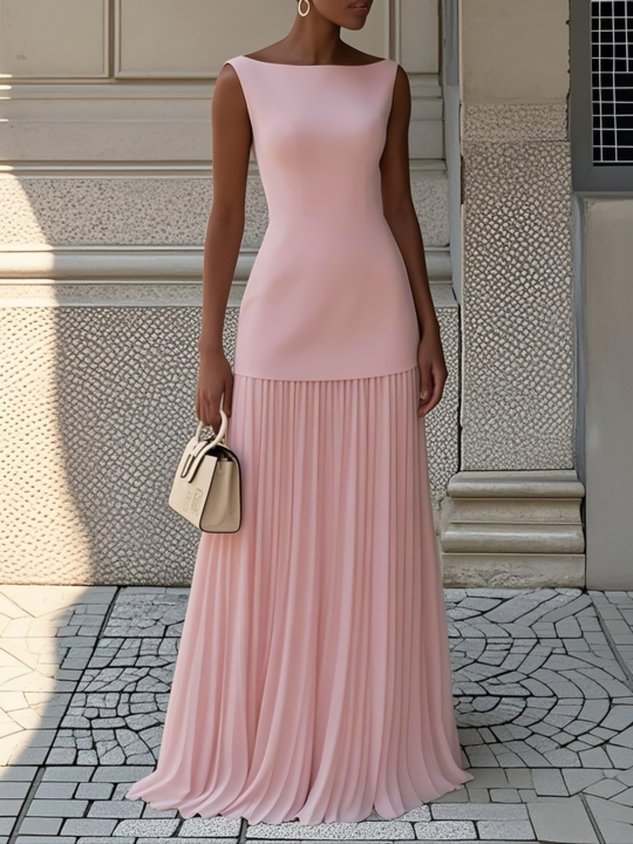 Celeste | Pleated maxi dress