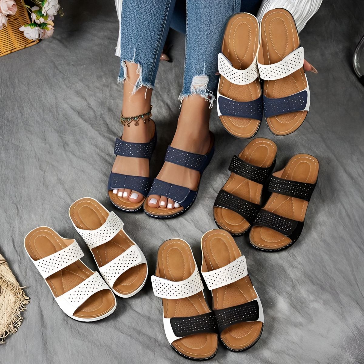 Gwendolyn | Elegant orthopaedic sandals for all-day comfort
