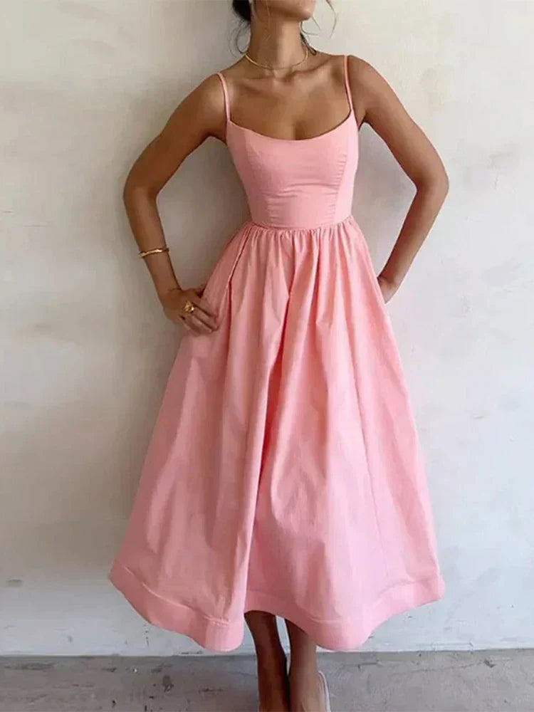 Eleanora | Spaghetti strap dress with elegant fit