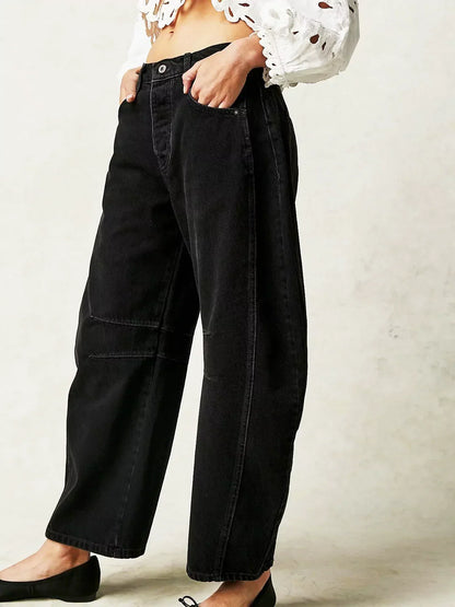 Lianne | Leopard Print Barrel Jeans