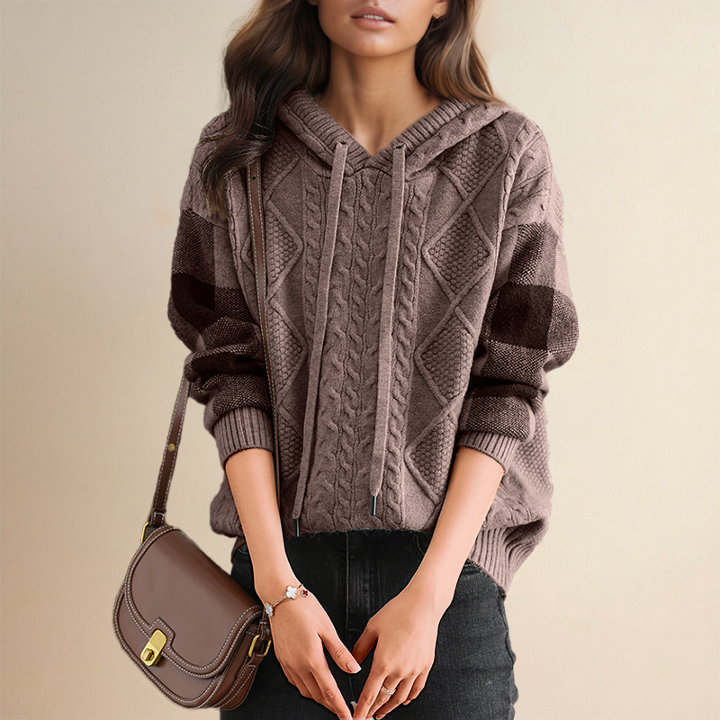 Leonie | Jacquard Knit Hoodie