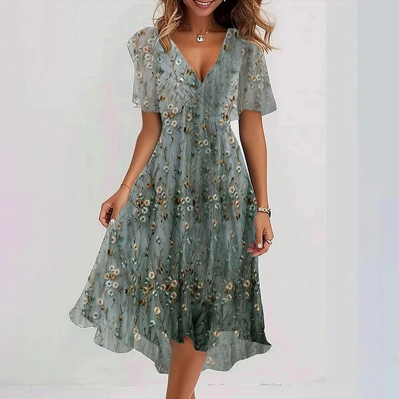 Talia | Elegant colourful dress