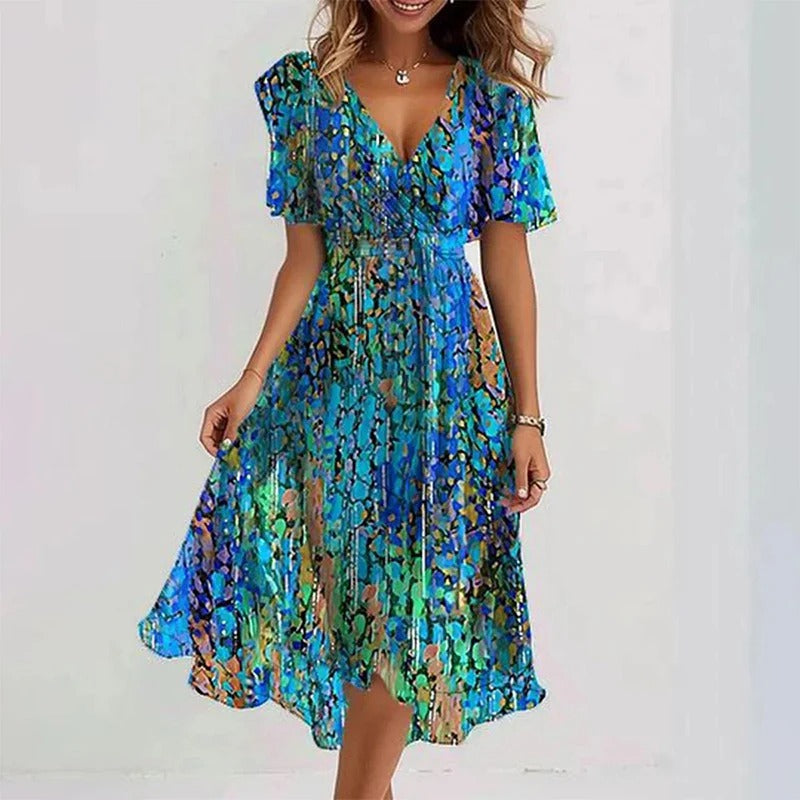 Talia | Elegant colourful dress