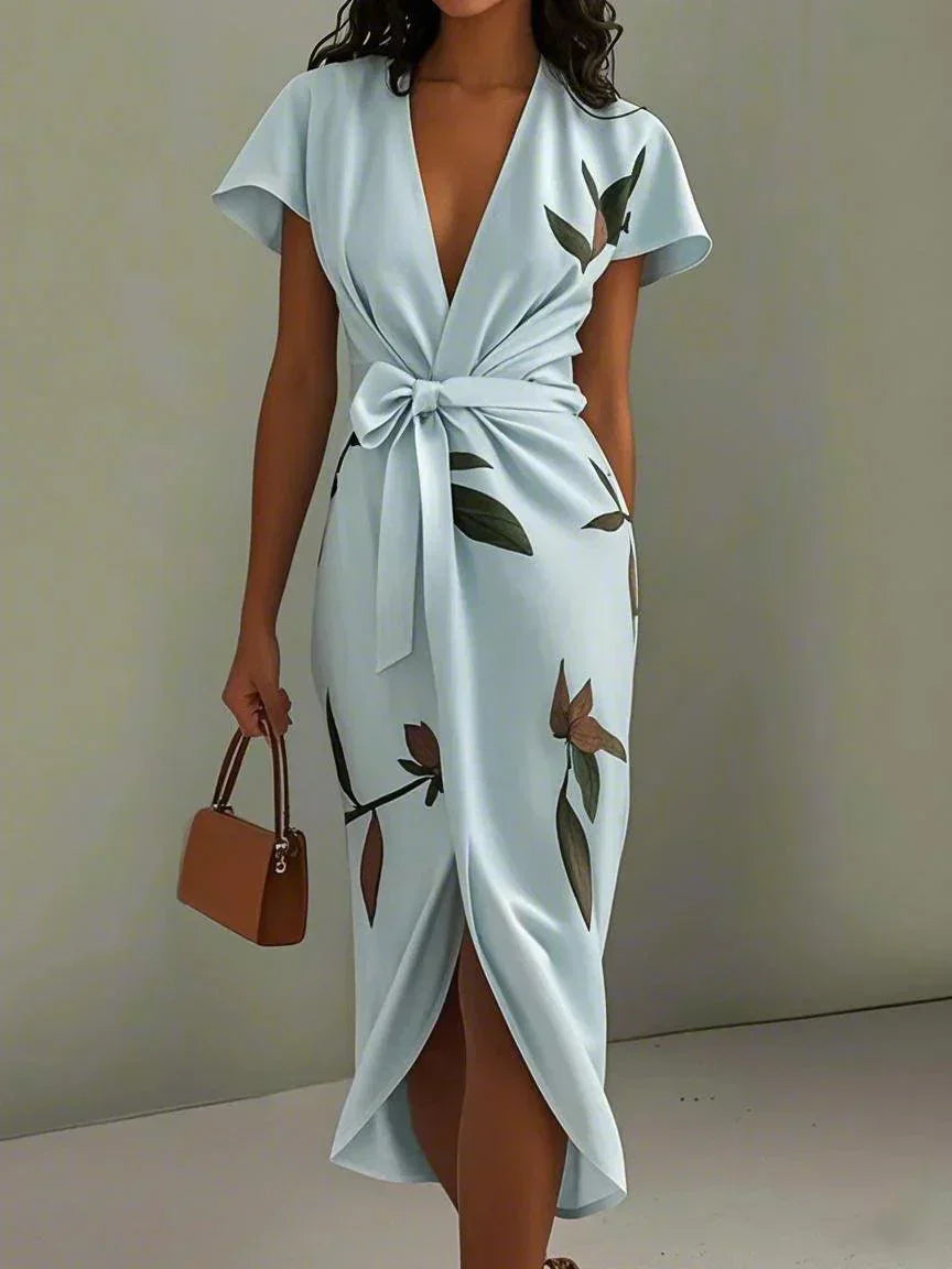 Lorraine | Elegant Wrap Midi Dress