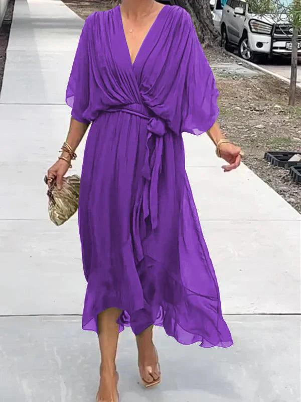 Lucienne | Elegant V-neck dress
