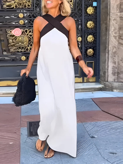 Elodie | Comfortable breathable cross maxi dress