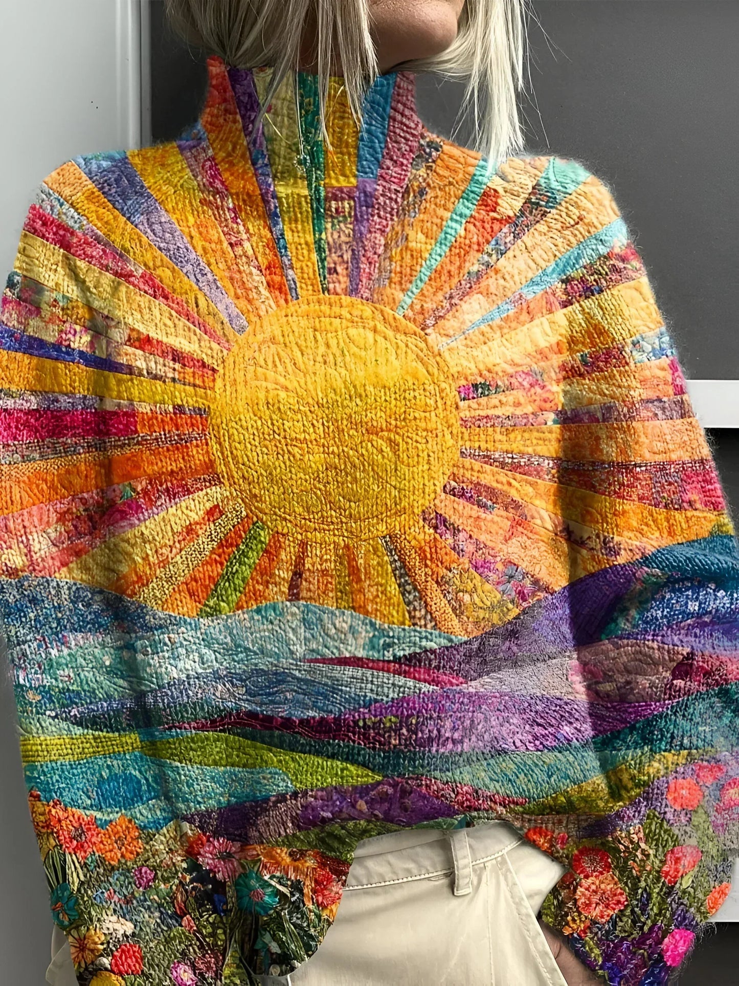 Simone | Colorful Turtleneck Knit Sweater